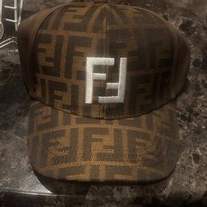 Fendi Brown Logo Cap